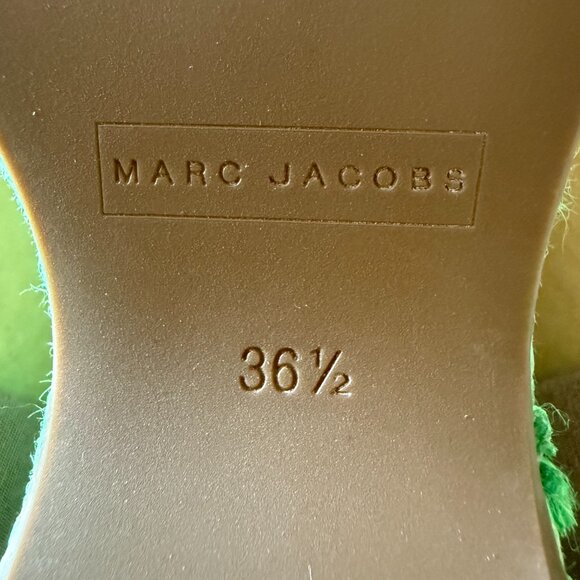 Marc Jacobs  Women's Rowan Leather Espadrille Platform Wedge Sandals Gold Sz. 6 - Picture 12 of 12